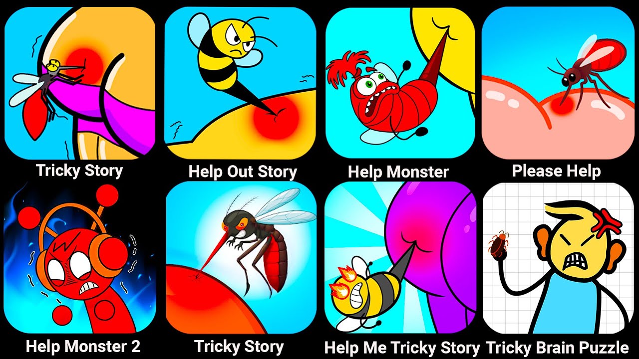 Help Out Story, Tricky Story, Please Help, Help Me Tricky Story, Help Monster3, Tricky Brain...