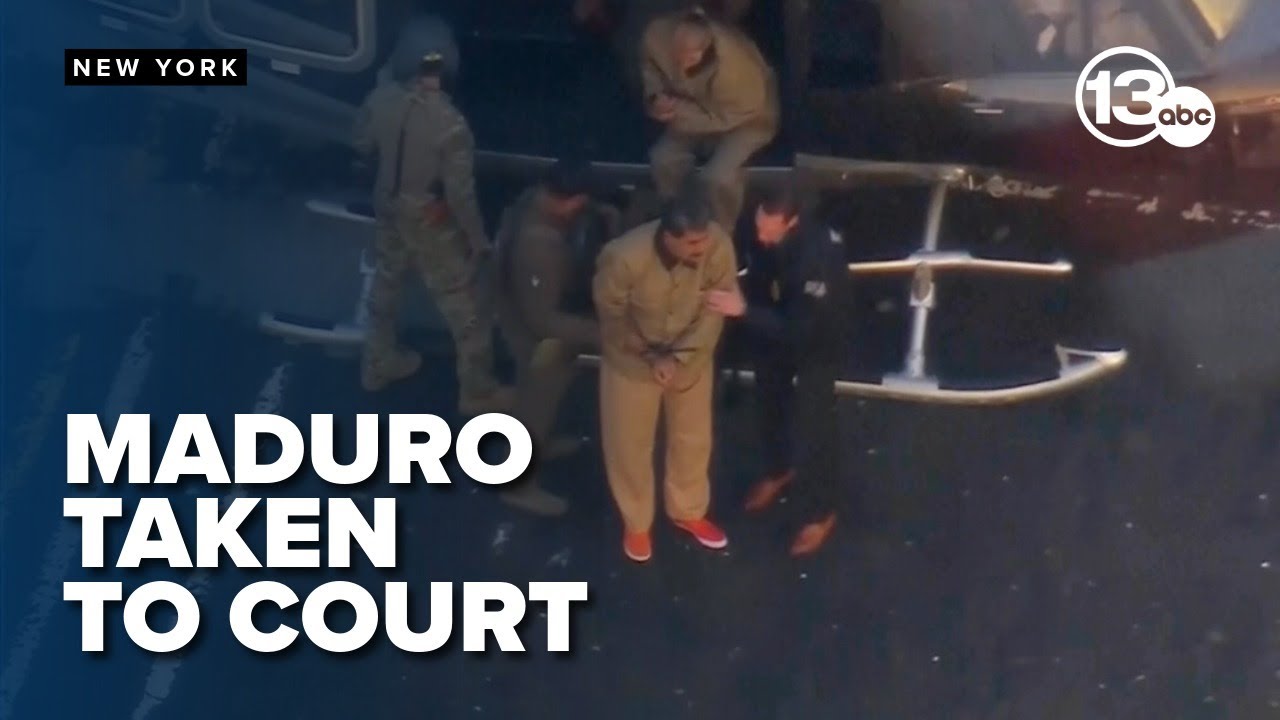 RAW: Maduro, wife transported to court in Manhattan