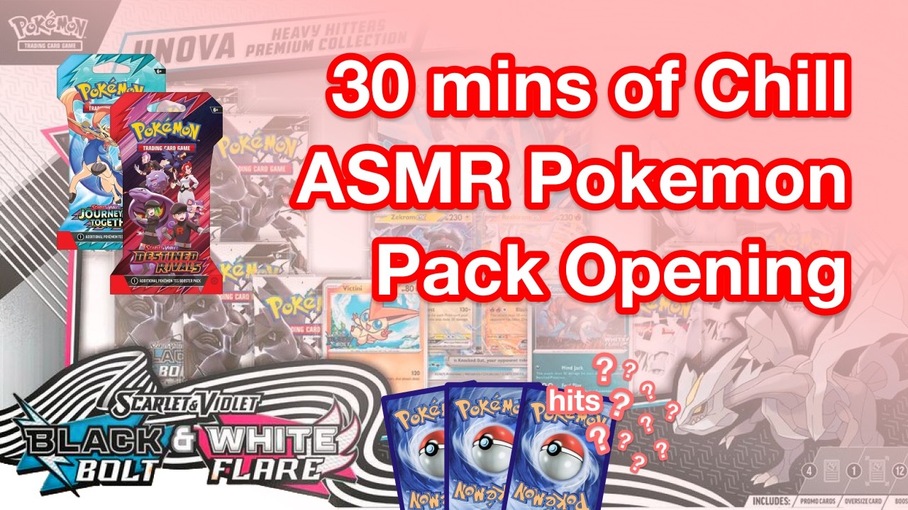 Come open Pokemon packs with me. Chill ASMR packs opening. No whispering.