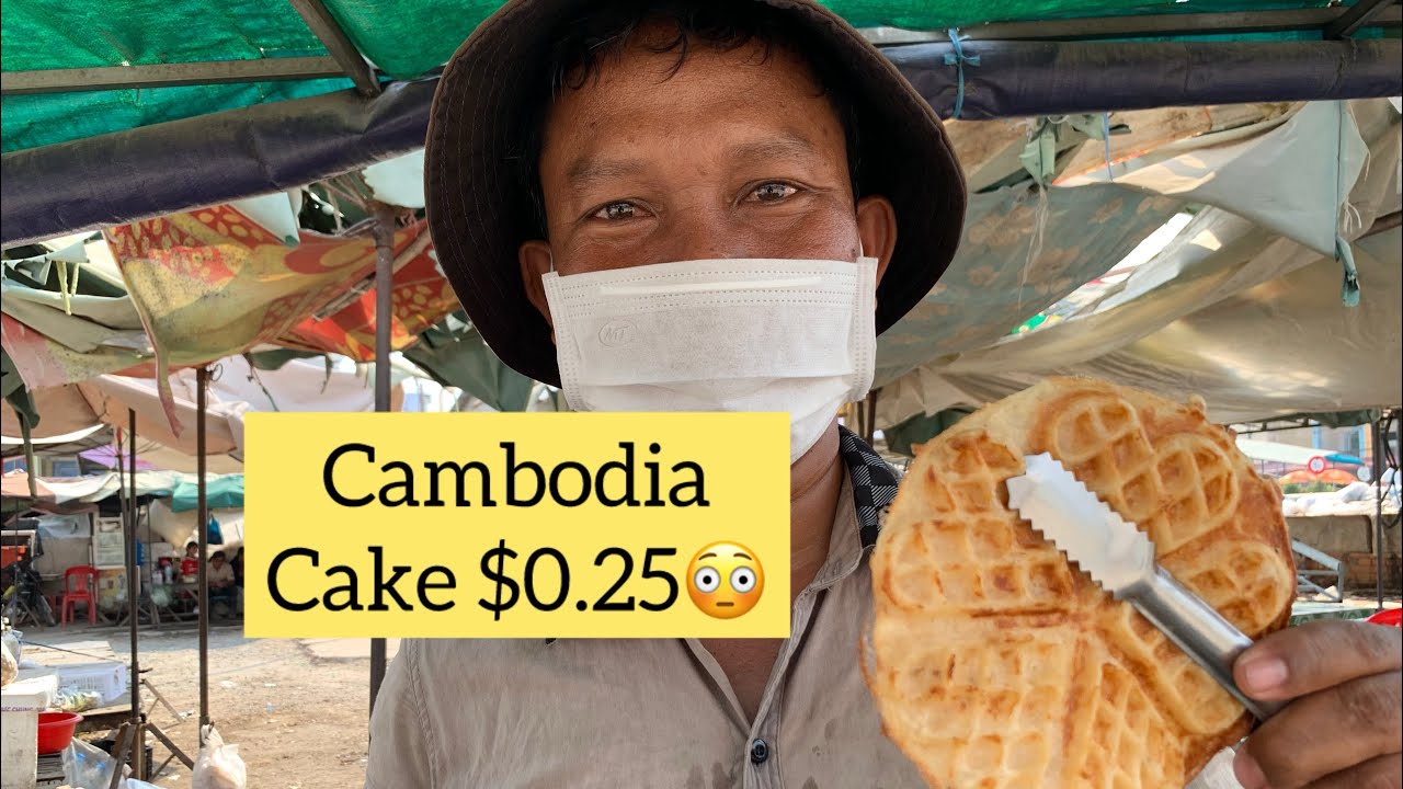 The man Selling cakes in Cambodia #dailylife #cambodianmarkettour #dailyvlog #streetfood #cambodian