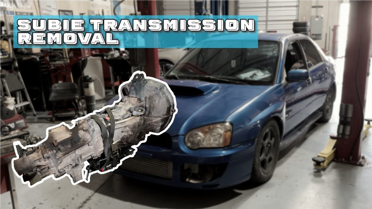 Снятие механической коробки передач Subie - Subaru WRX 2004 года