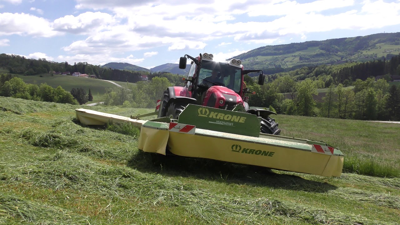 Gras Mähen 2020 | 1.Schnitt | Lindner GeoTrac 124 | Krone Schmetterling