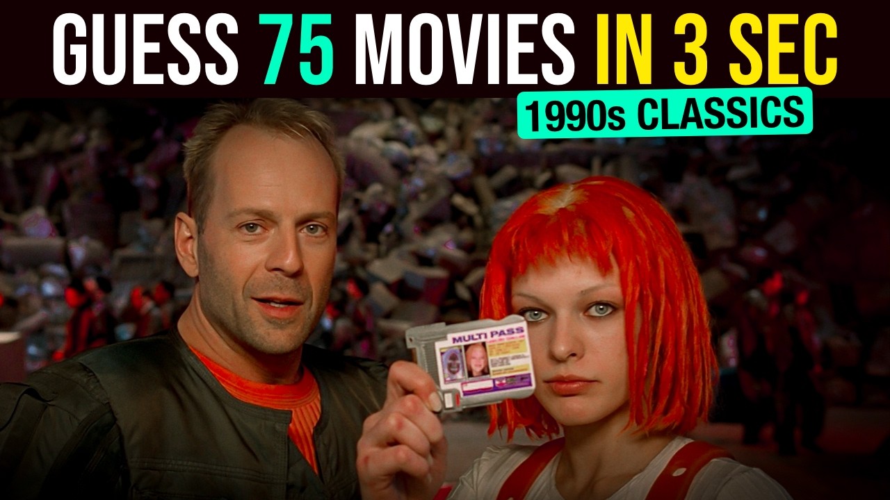 Guess 75 Movies in 3 Seconds | The Best of the Best: 90s Classics 🎬