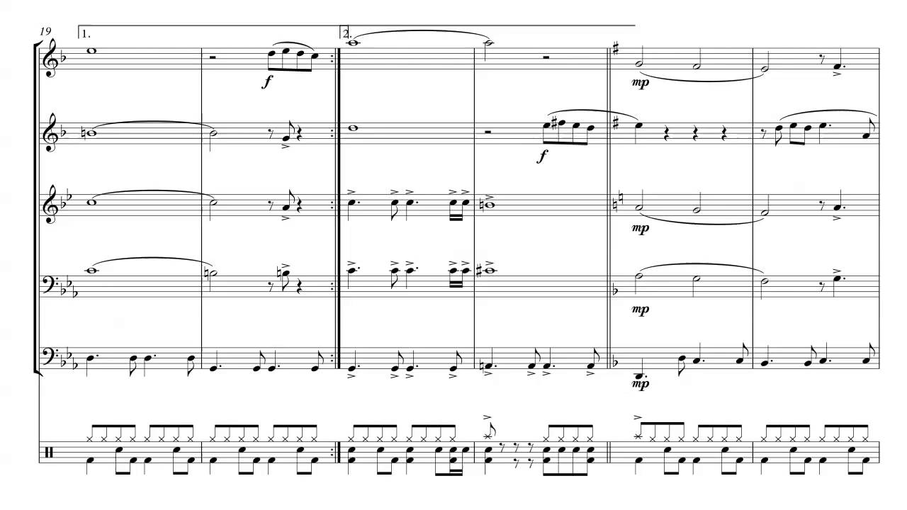 California Dreamin Brass Quintet Sheet Music