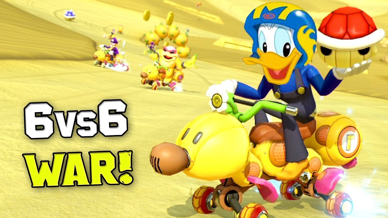 APARECE EL PATO DONALD MIENTRAS JUGAMOS UNA WAR DE MARIO KART COMPETITIVO | RK vs BW | 6vs6