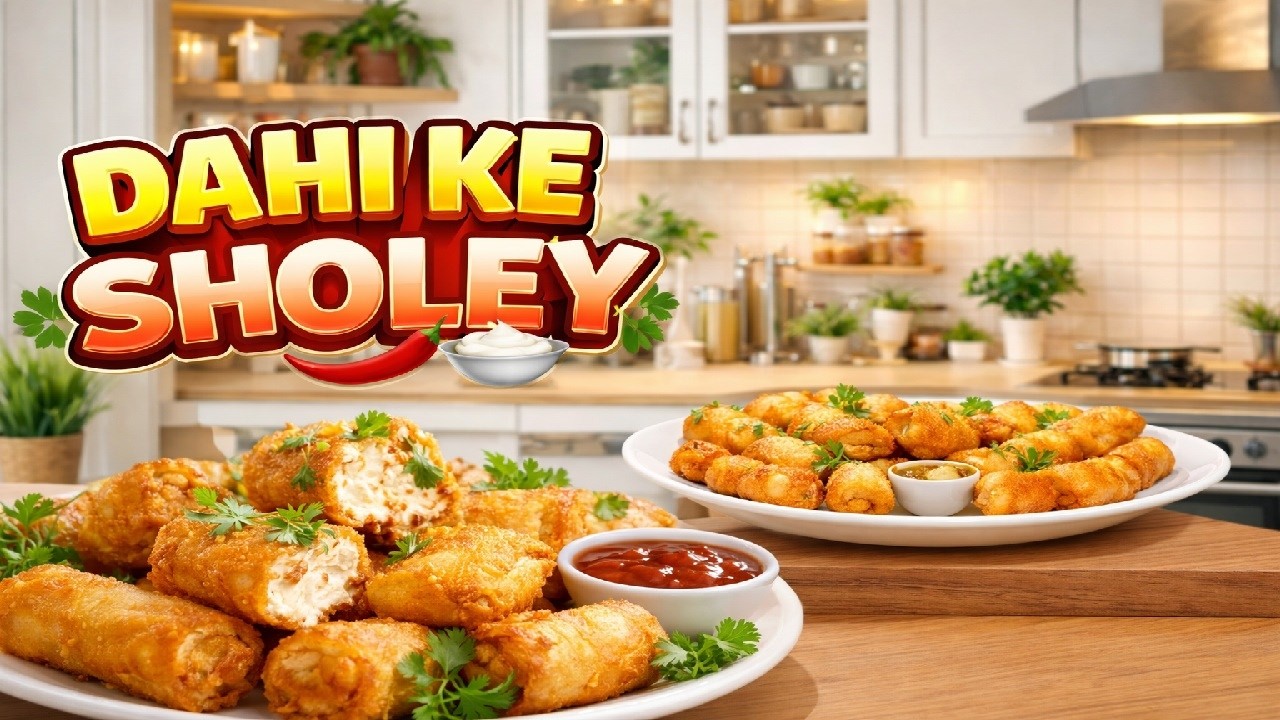 Delhi Famous Crispy  Dahi Ke Sholey Dahi  | Crispy Dahi Bread Roll Recipe