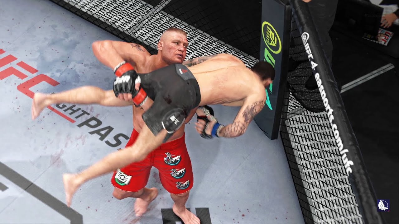 Brock Lesnar vs CM Punk Epic gameplay in EA Sports UFC 4