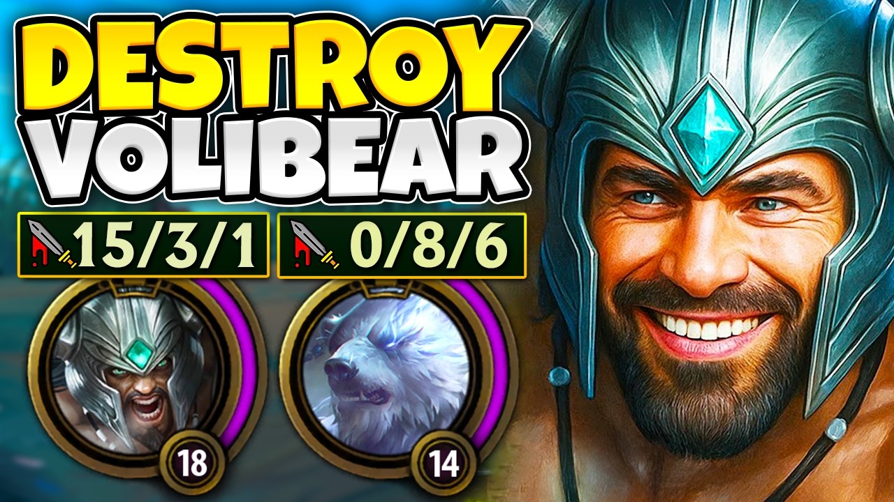RANK 1 TRYNDAMERE VS VOLIBEAR—15‑0 TOP LANE DOMINATION