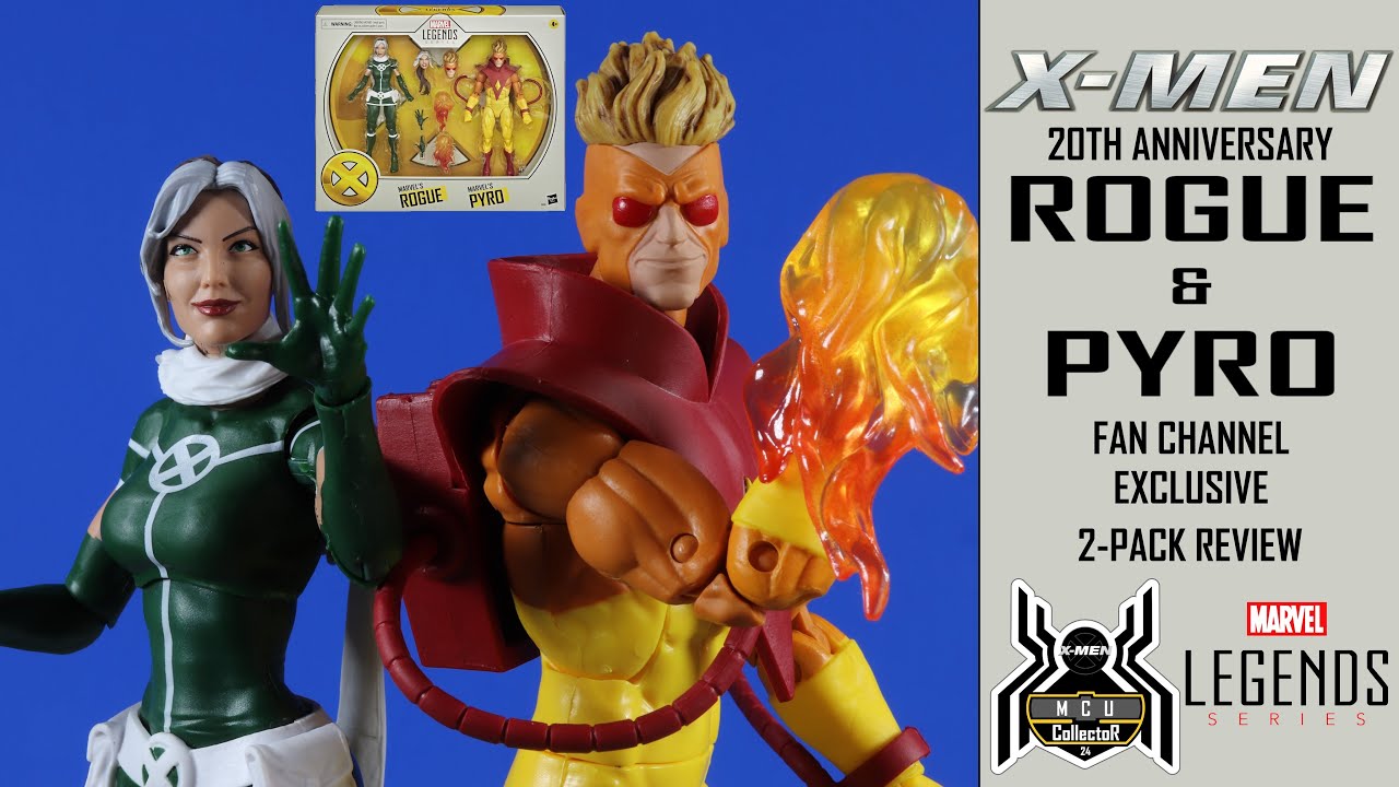 Marvel Legends Xmen ROGUE AND PYRO 20th Anniversary 2 Pack Review