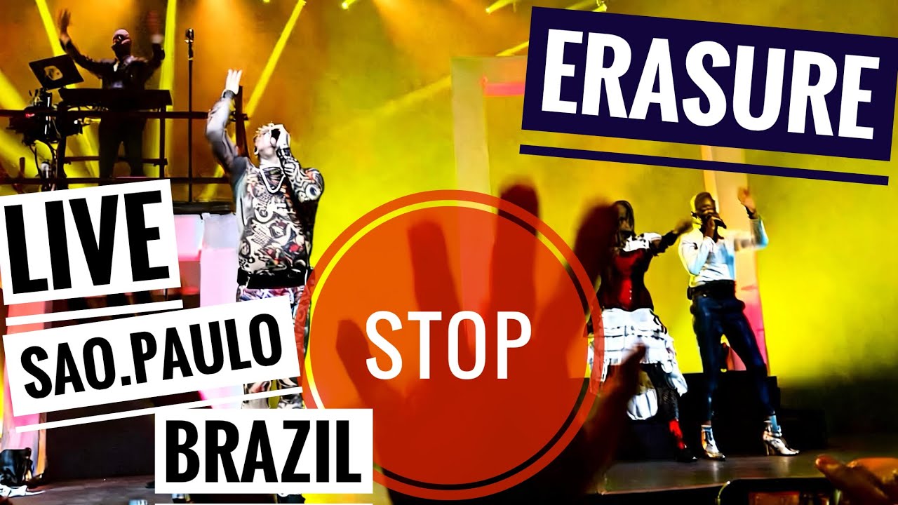 Erasure STOP live ao vivo Sao Paulo Brasil Espaco das Américas 11-05-2018. Andy Bell Vince Clarke.