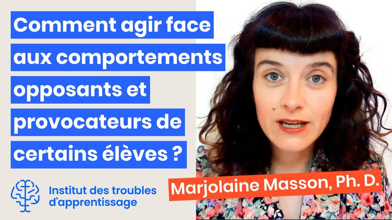 Comment agir face aux comportements opposants et provocateurs de certains élèves ? - Institut TA
