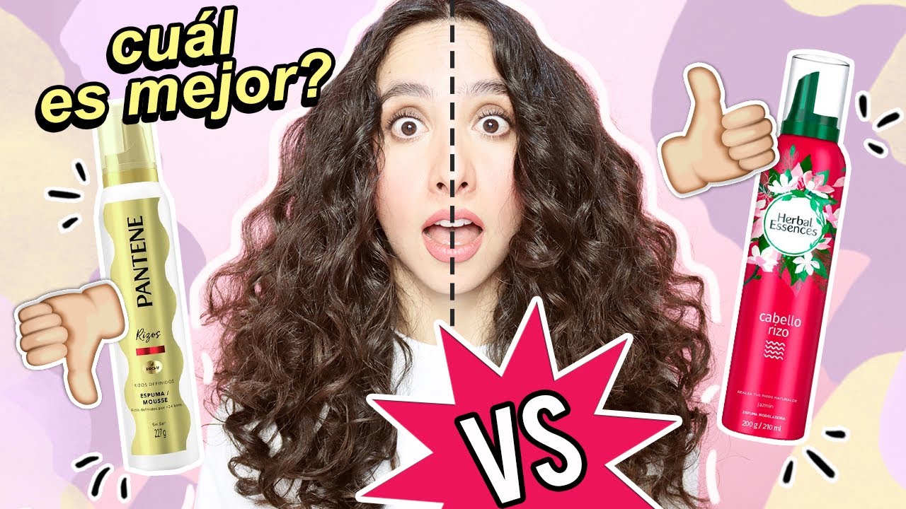 PANTENE RIZOS DEFINIDOS VS HERBAL ESSENCES MOUSSE 🥊 ¿Qué mousse para CABELLO RIZADO funciona mejor?