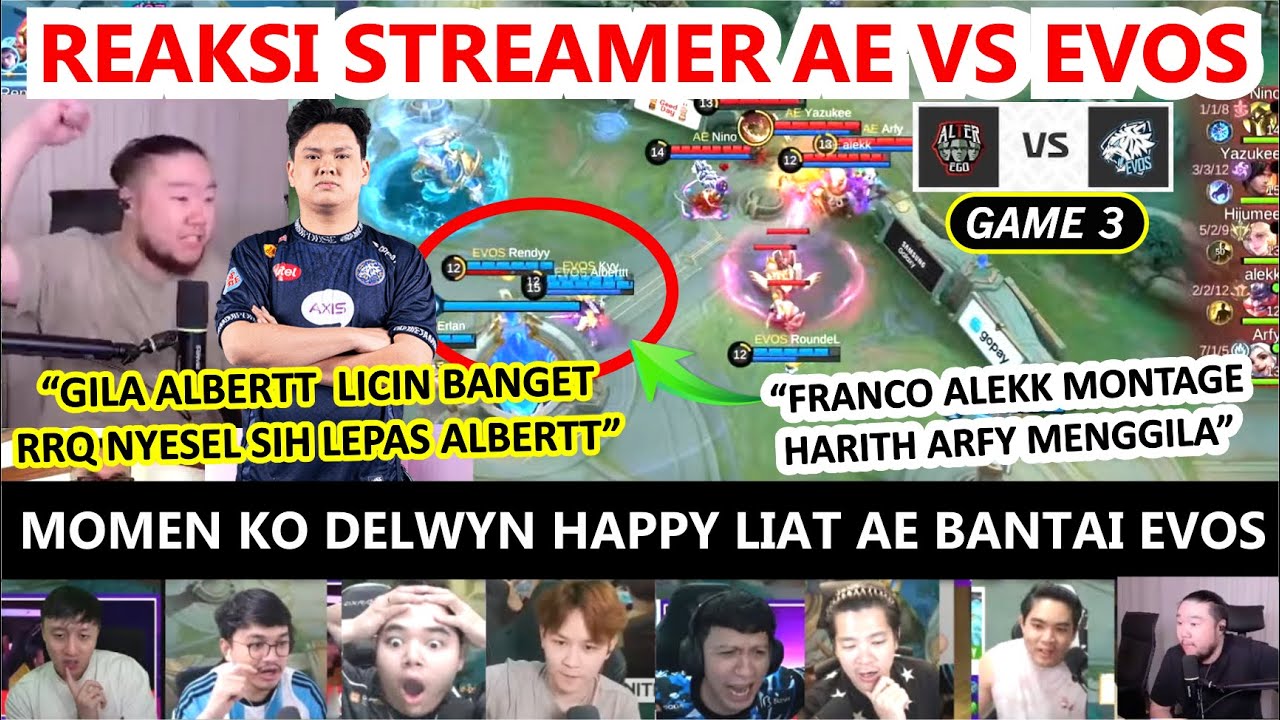 LANCELOT ALBERT LICIN BANGET GENDONG EVOS BEBAN -REAKSI STREAMER & CEOKOPAT ALTER EGO VS EVOS GAME 3