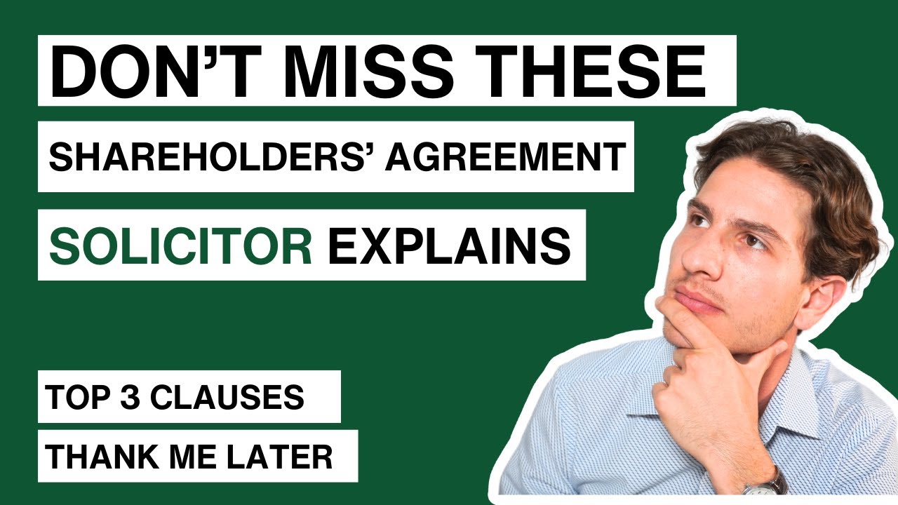 What Should a Shareholders Agreement Include | Avoid Legal Issues