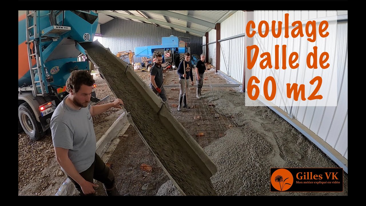 Je coule d'une dalle béton de 60 m2