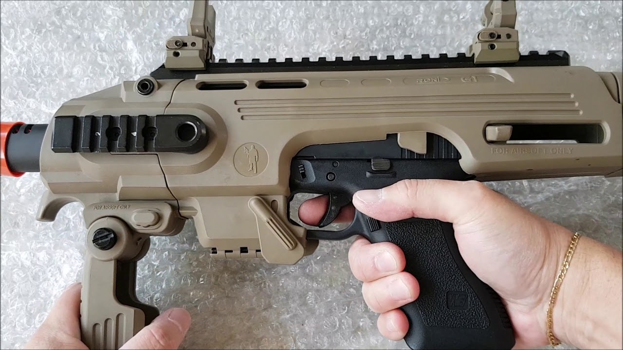 Airsoft - Roni CAA Pistol Carbine para Glock 6mm - E&G Comércio