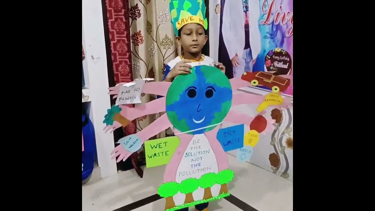 Fancy Dress Competition Costume.... SAVE EARTH...1st Prize Winner 🏆...
