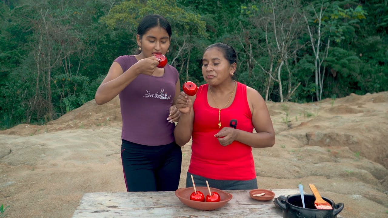 Ricas Manzanas acarameladas al estilo de Doña Viky