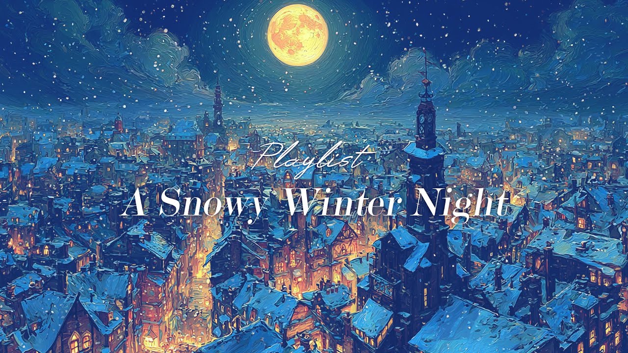 A Snowy Winter Night | Soft Winter Piano Music for Calm & Relaxation ❄️🌙