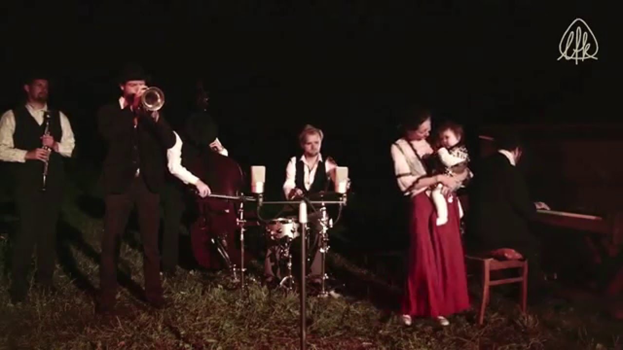 Ajde Jano (Serbian folk song) - baby singing - acoustic version @camp fire