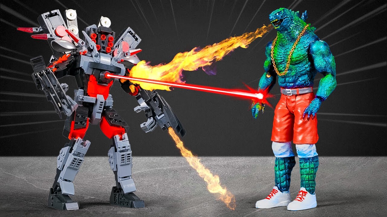 LEGO Titan vs Real-Life Giant Monsters: Who Will Win this Epic Battle?!