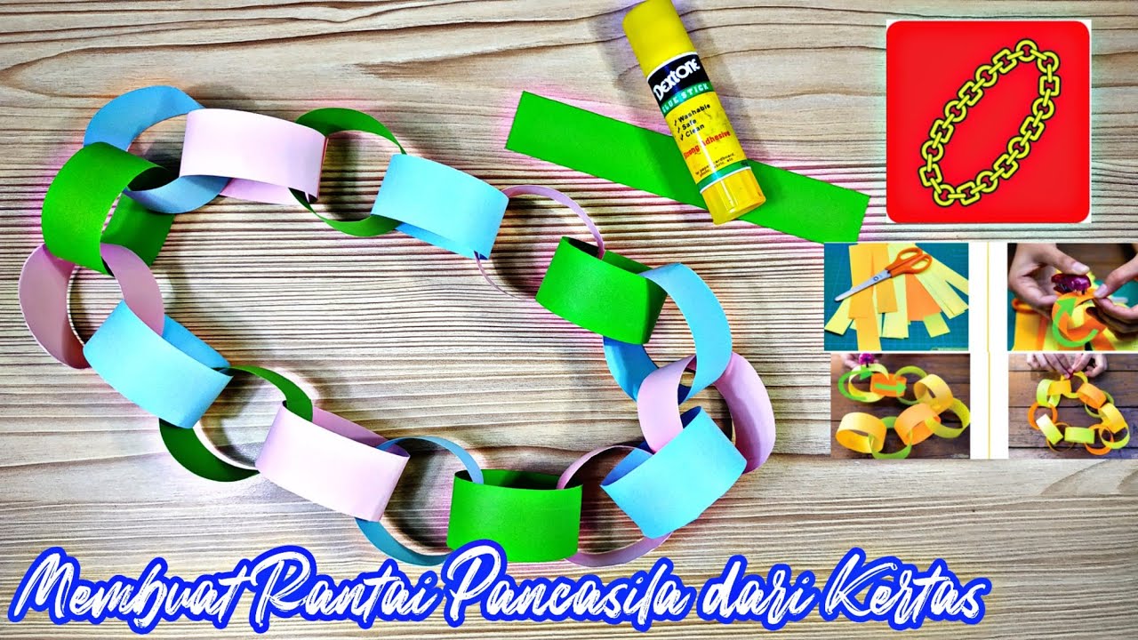 Cara Membuat Rantai Pancasila dari Kertas Warna | Tugas Kelas 1 SD Tema 5