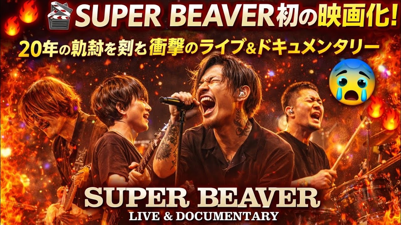 🔥🎸🎬 SUPER BEAVER初の映画化！20年の軌跡を刻む衝撃のライブ＆ドキュメンタリー誕生 😭🔥