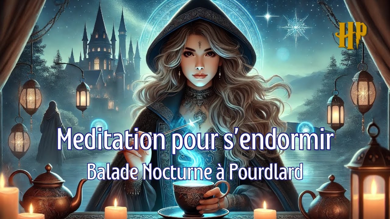 🌙 Méditation pour s'endormir : Balade Nocturne à Poudlard  | Ambiance Harry Potter