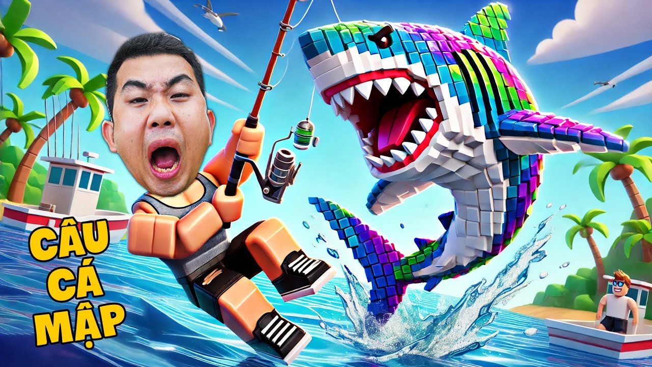 QUÂN HÍP TV THỬ THÁCH MỘT NGÀY ĐI CÂU CÁ TRONG ROBLOX