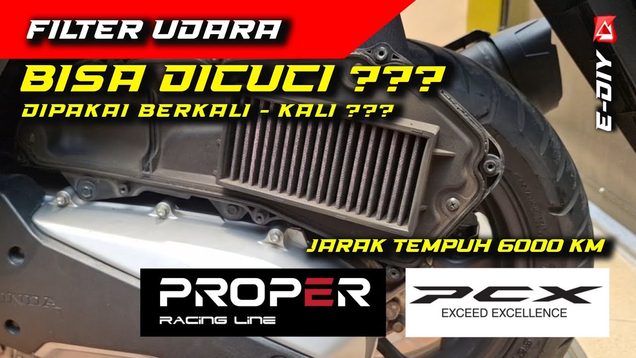 Review Penggunaan Filter Udara Racing by Proper Racing Line Setelah 6000 KM #tutorial #pcx160
