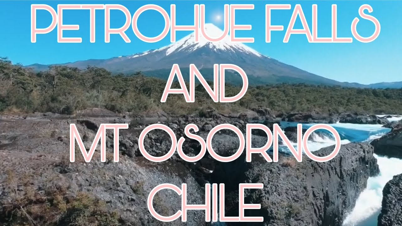 Petrohue Falls and Mt Osorno in Chile #chile #petrohue #petrohuefalls #mtosorno