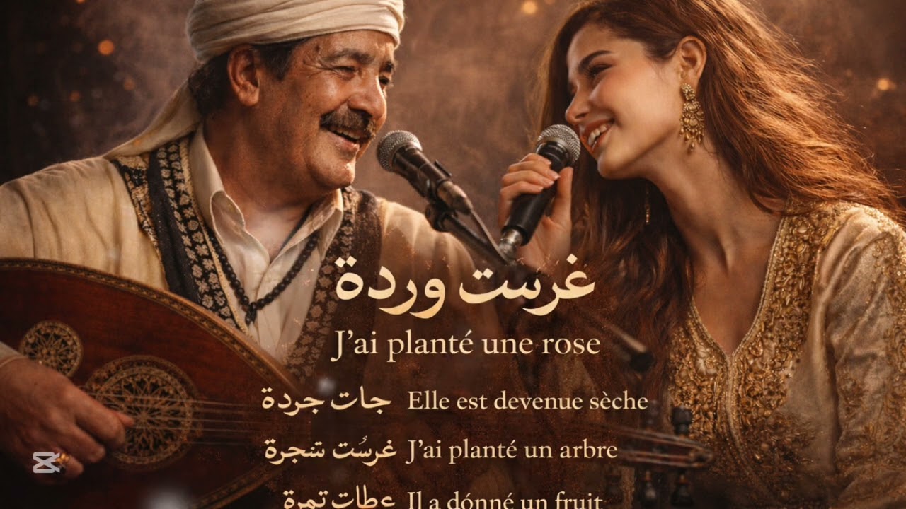 غرست وردة ولات جردة | Version Française | Mohamed Rouicha Cover AI | Chanson Marocaine