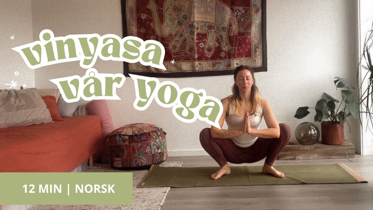 Vår yoga med litt vinyasa flyt | kort time på 12 minutter | yoga på norsk