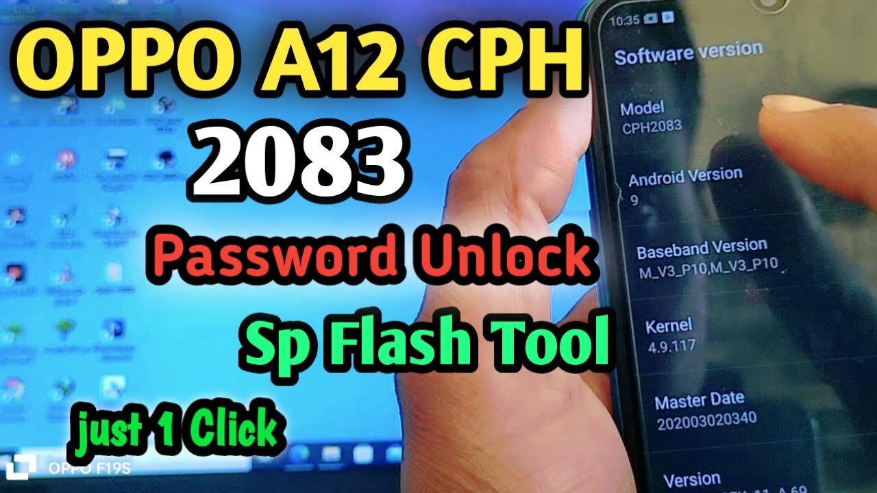 Oppo A12 cph 2083 Password & Frp Remove in Sp Flash Tool