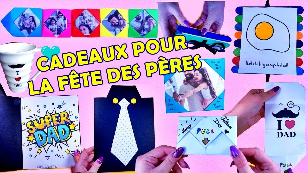 7 DIY - Carte de la fête des pères et idées de cadeaux dans la quarantaine - Artisanat du papier