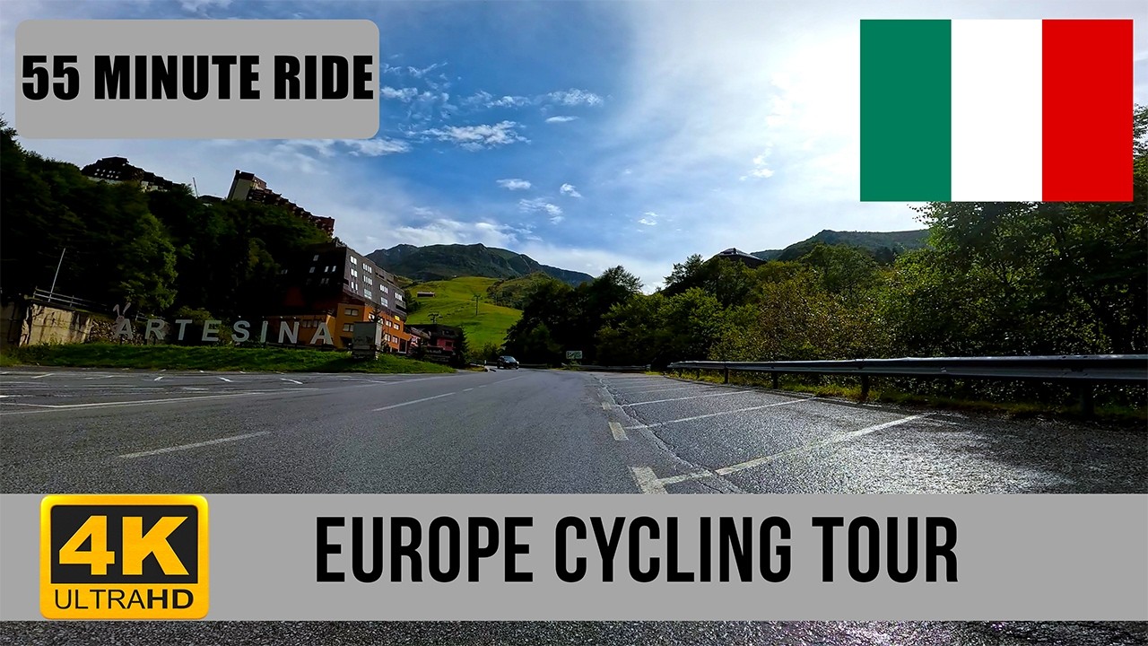 Ressia to Artesina: Rainy Day Ride (55 minute workout, gopro 12 4K) 🇮🇹