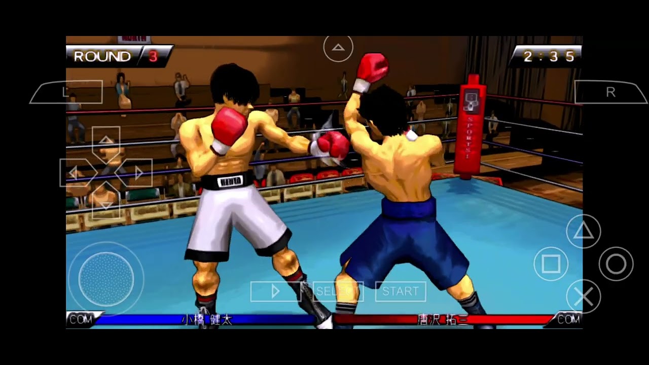 Kenta Kobashi vs Takozou Karasawa Hajime no ippo psp (primera ronda del torneo) 