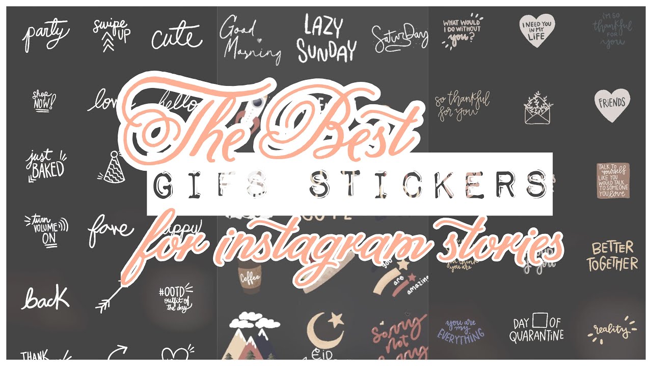 🌻THE BEST GIFS STICKERS FOR INSTAGRAM STORIES 🌻