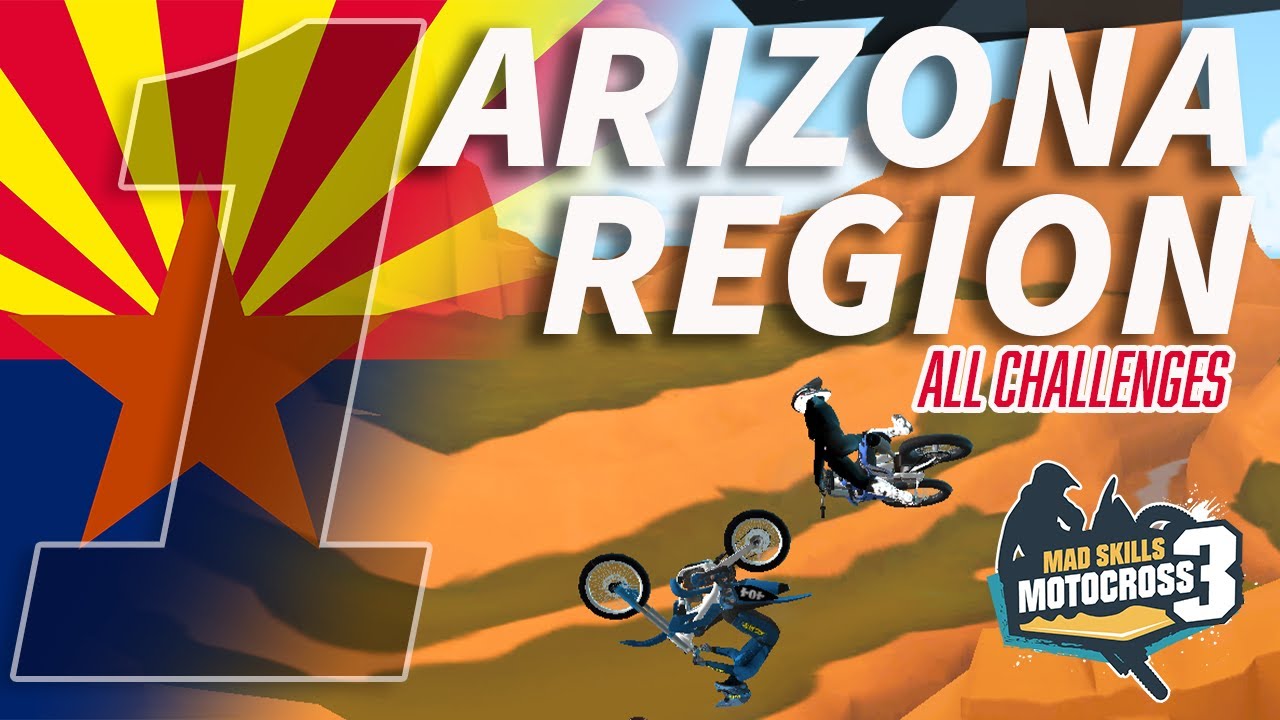 Mad Skills Motocross 3: Arizona Region ALL CHALLENGES Part 1