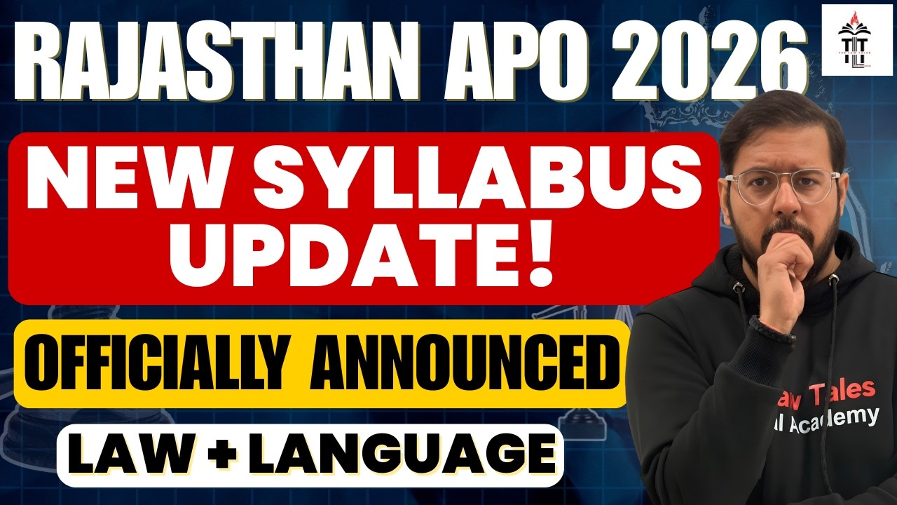 Rajasthan APO 2026 Syllabus OUT! | Full Details | By Shubham Sir!