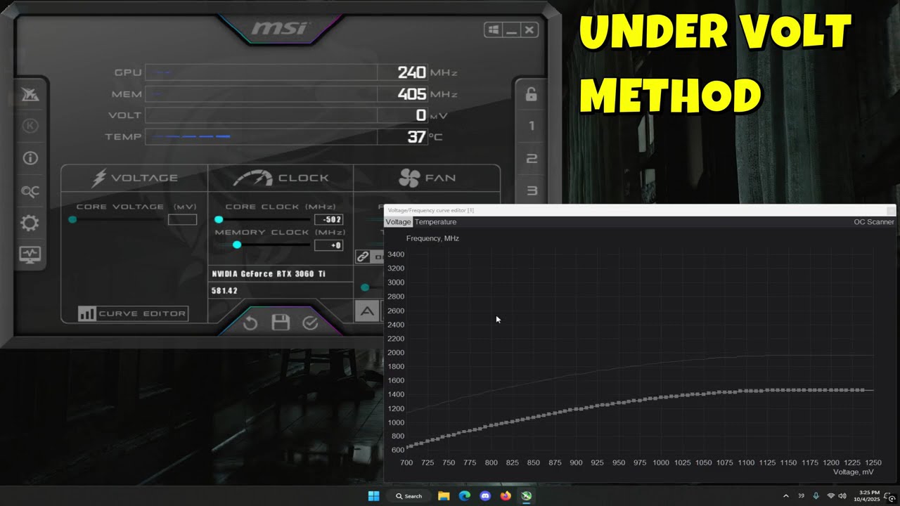 RTX 3060 Ti | Штатный режим, пониженное напряжение и безопасный разгон | Энергосбережение + допол...