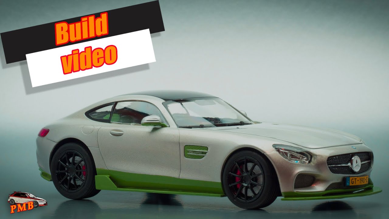 Painting car body Mercedes AMG GT  1/24 Scale  model I step by step build I Part 1/2