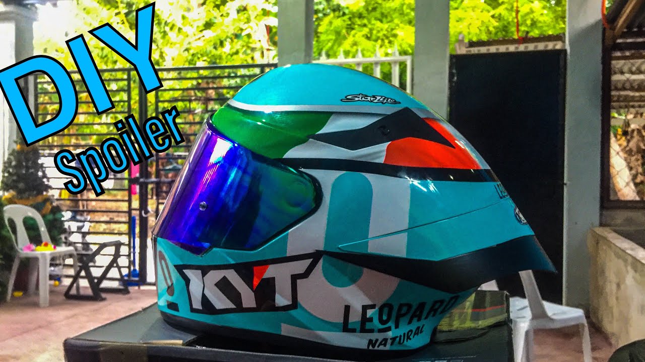 KYT TT course DIY spoiler | How to make helmet spoiler