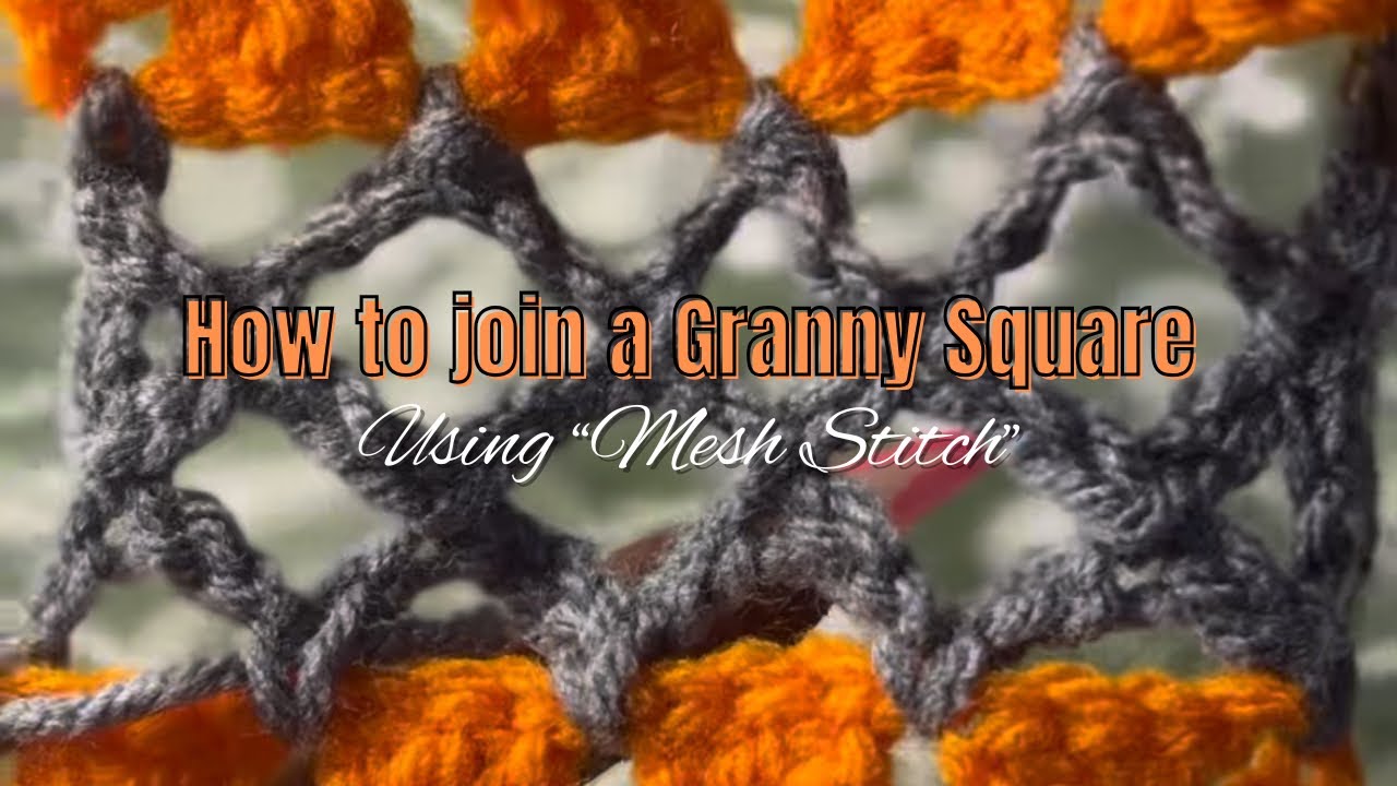 How to join a Granny Square using mesh stitch