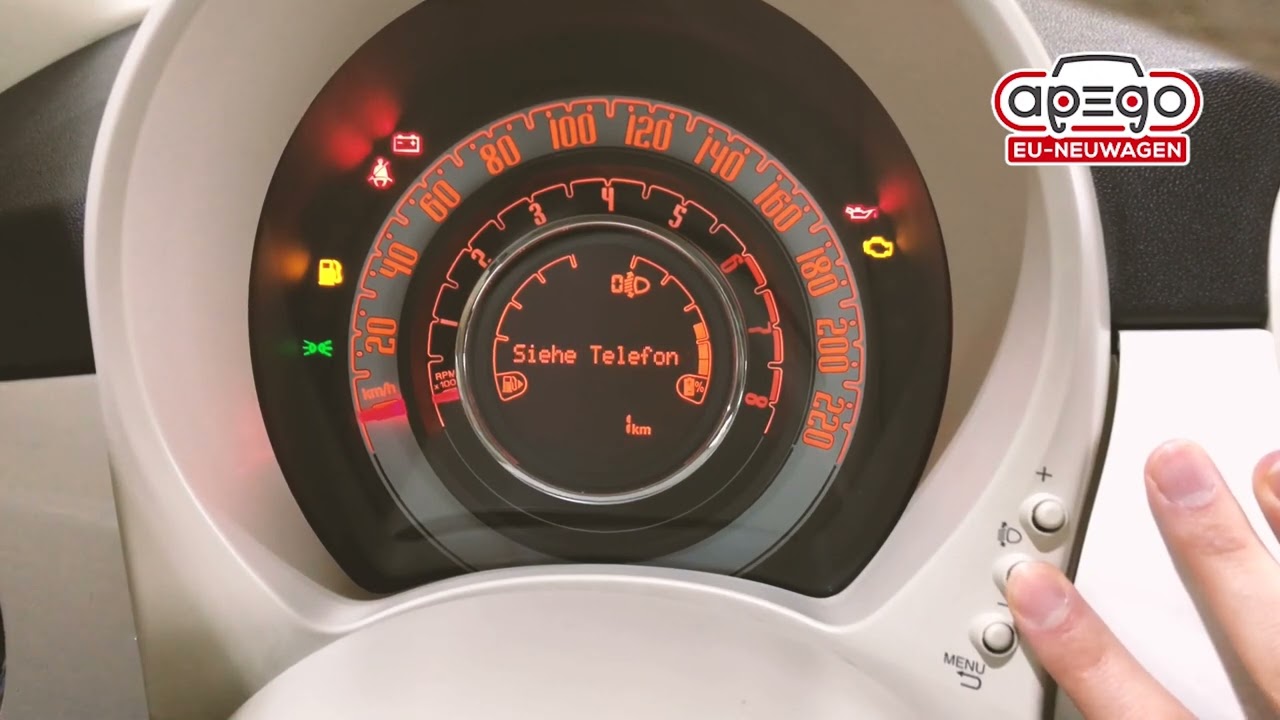 Nebelscheinwerfer und Cockpit Menü in Ihrem Fiat 500 einstellen – apego klärt auf!