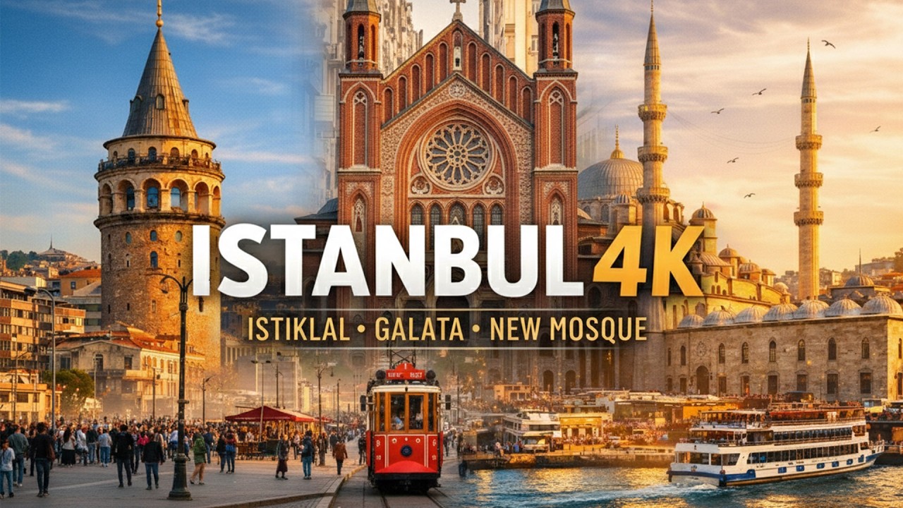 Istanbul 4K Walking Tour 🇹🇷 2026 | From Taksim Square to Galata Tower & New Mosque