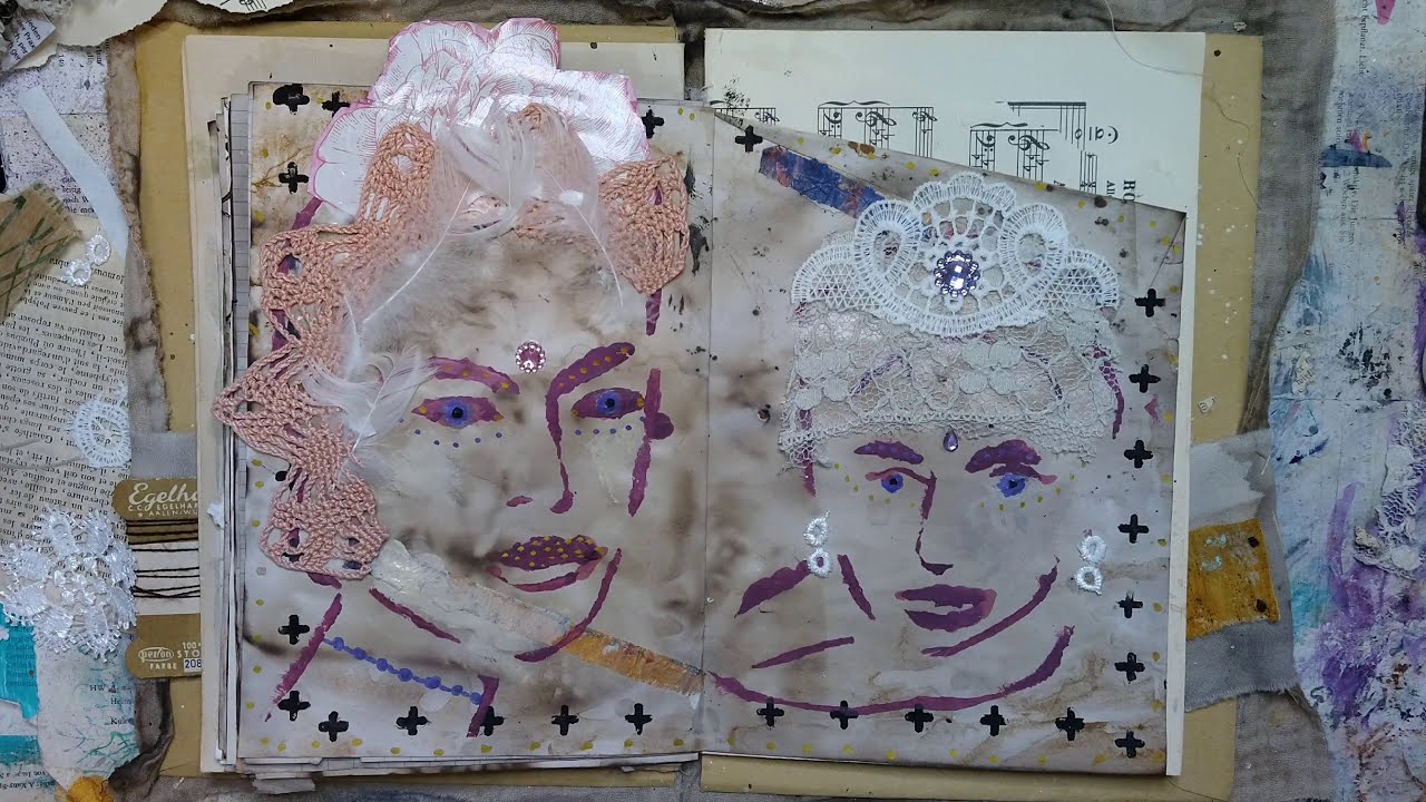 Back to the roots 📁✉️🧾🗞 Seiten  mit selbst gemachten Schablonen + Ideen #junkmithouseofchaosart  EP4