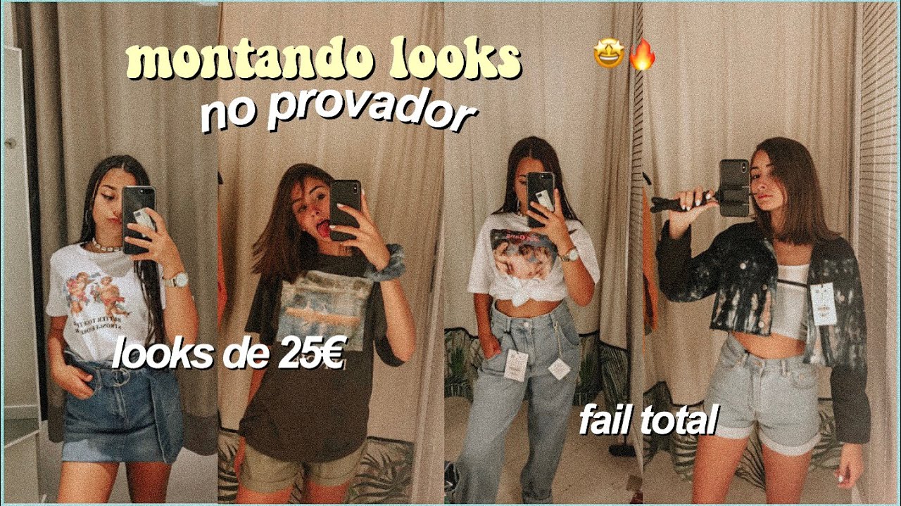 montando looks no provador | roupas em portugal: h&m, bershka, pull&bear (vlog)🤠