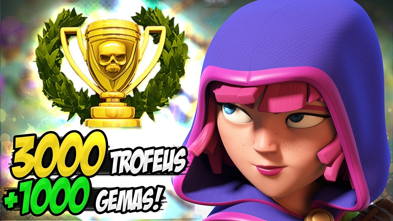 1000 GEMAS GRATIS (3000 TROFEUS) E SUBINDO PARA CC6 - BASE DO CONSTRUTOR
