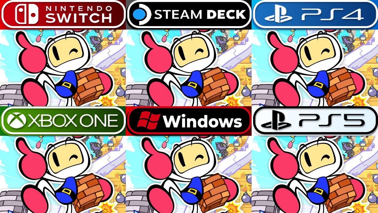 Super Bomberman R | Switch vs Steam Deck vs PS4 vs Xbox One vs PC vs PS5 | Comparison (Side by Side)